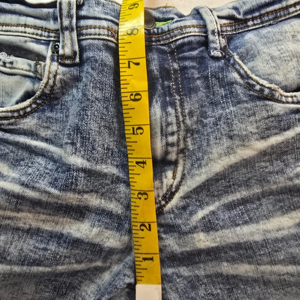 Preme Moto Biker Denim Jeans Mens Sz‎ 28x31 Skinny Distressed Stretch